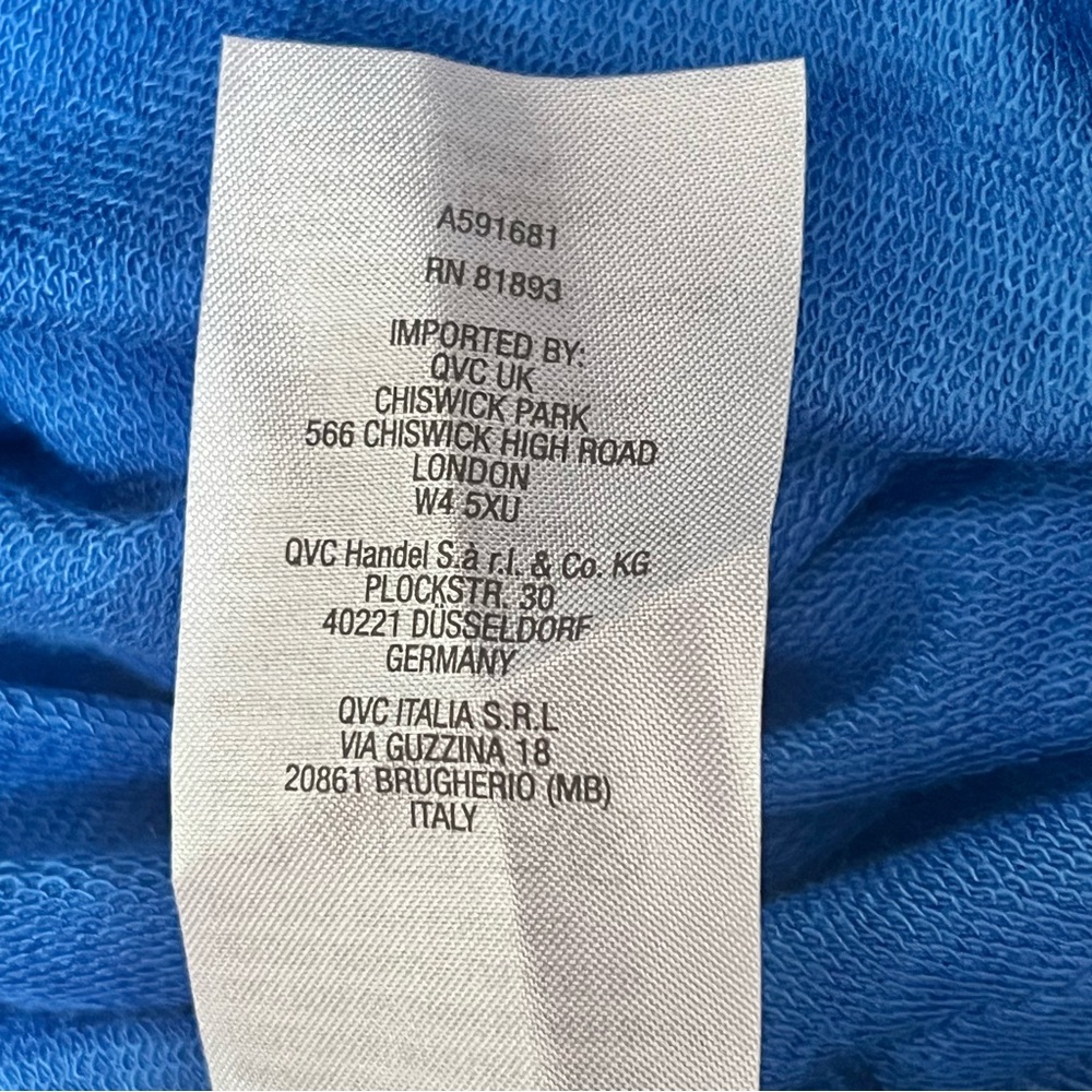 NWOT Isaac Mizrahi Live Soho Baby French Terry Open Front Cardigan Cruise Resort - Picture 12 of 12
